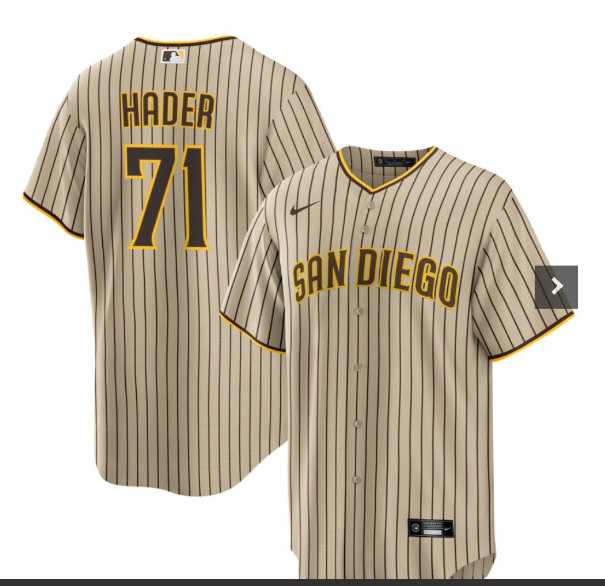 Men's San Diego Padres #71 Josh Hader Grey With Patch Cool Base Stitched Baseball Jersey Dzhi